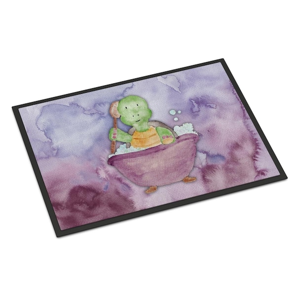 Carolines Treasures 24 x 36 in. Turtle Bathing Watercolor Indoor or Outdoor Mat BB7344JMAT - main